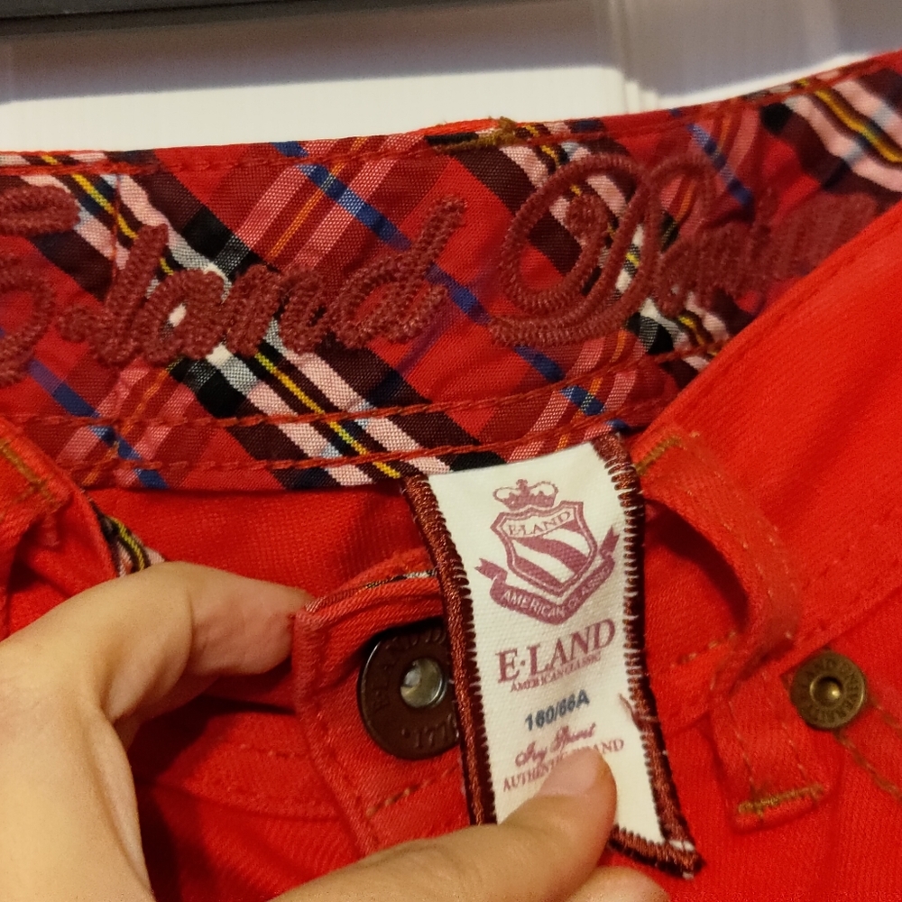 E-land red jeans